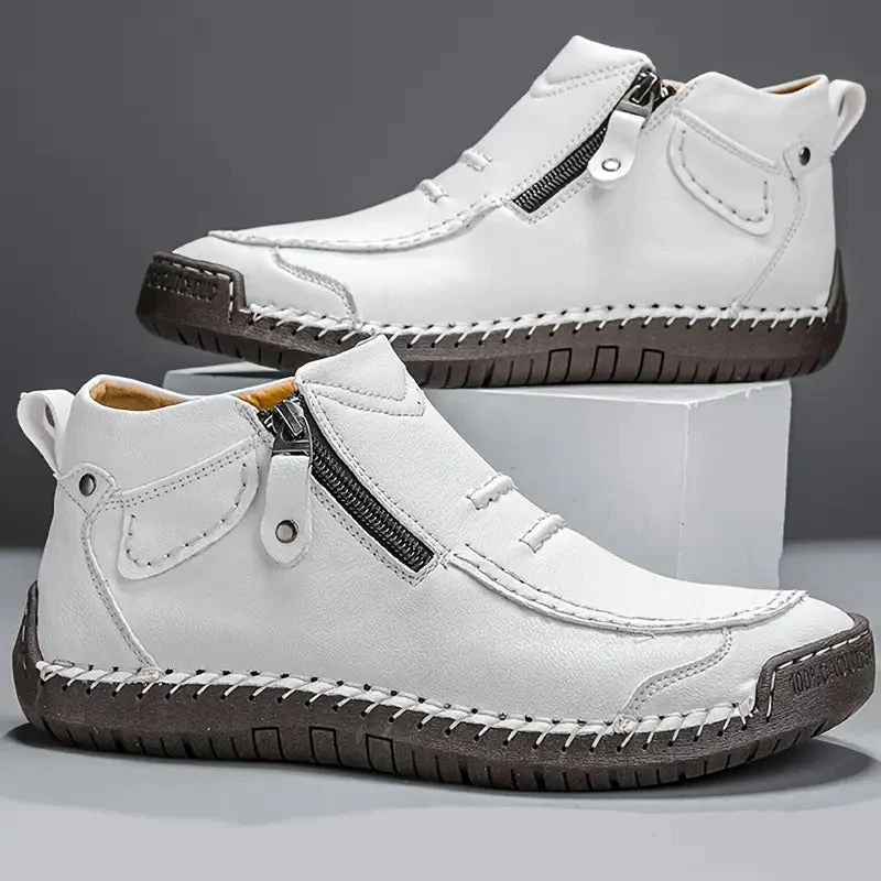 Bottes Homme en Cuir Premium – Design Ergonomique Décontracté à Fermeture Éclair - Image 5