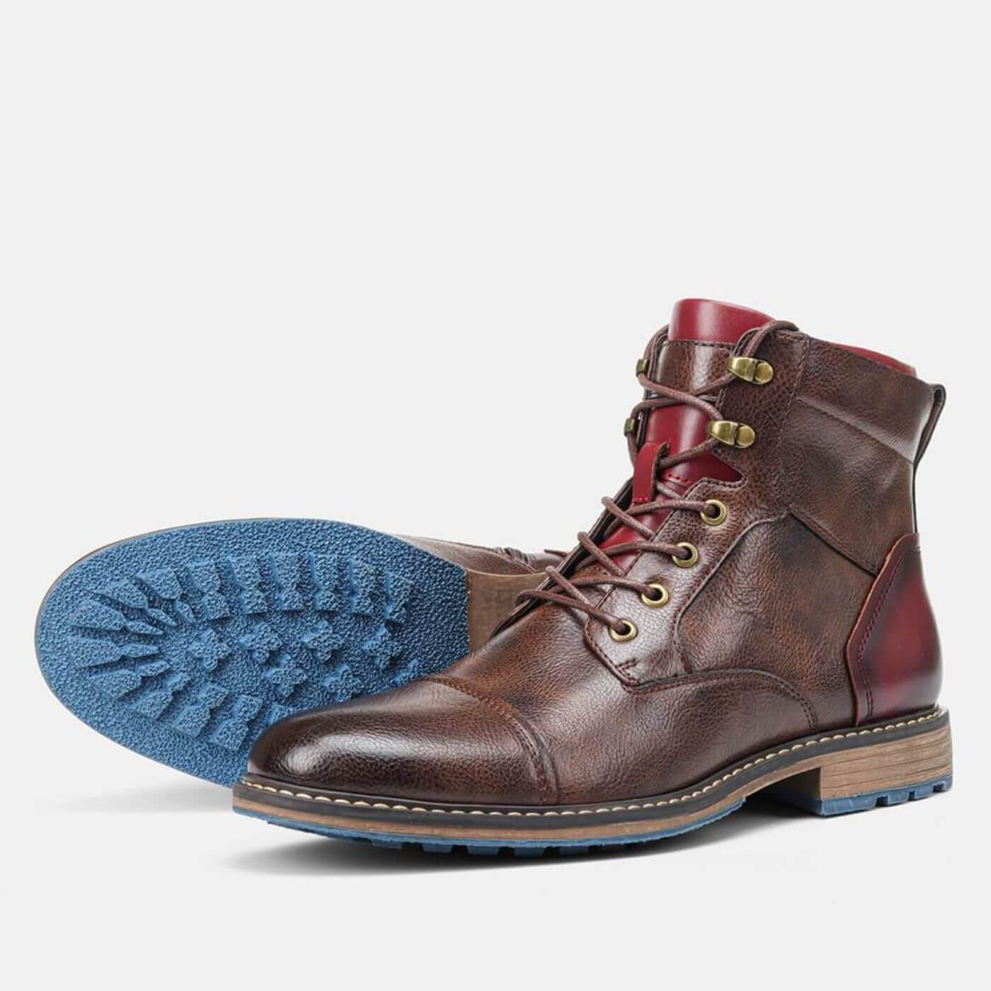 Bottes Oxford en Cuir Homme – Chaussures à Lacets Robustes - Image 5