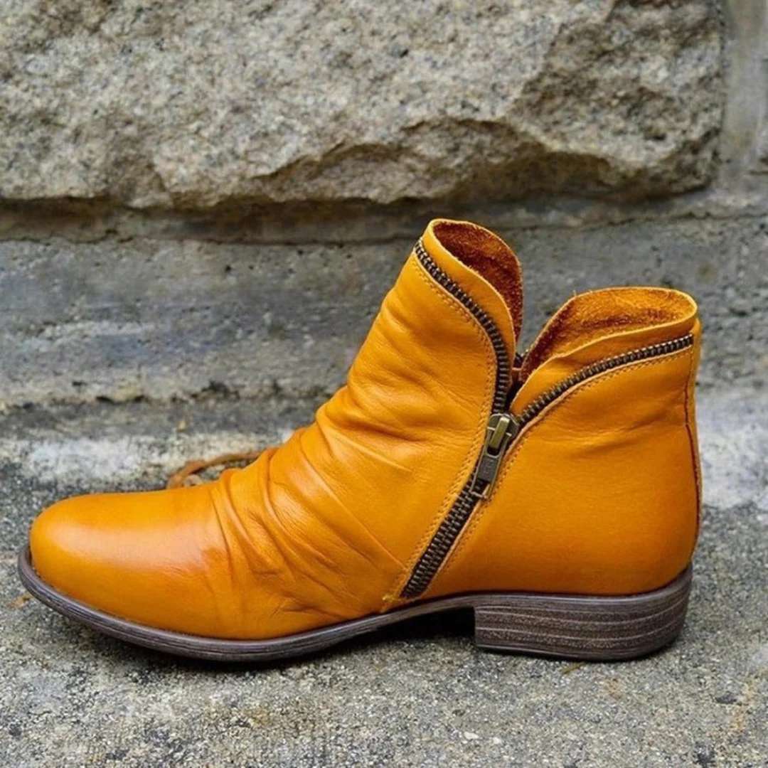 Bottines orthopédiques en cuir à fermeture éclair pour femme – Chaussures confortables et élégantes - Image 5