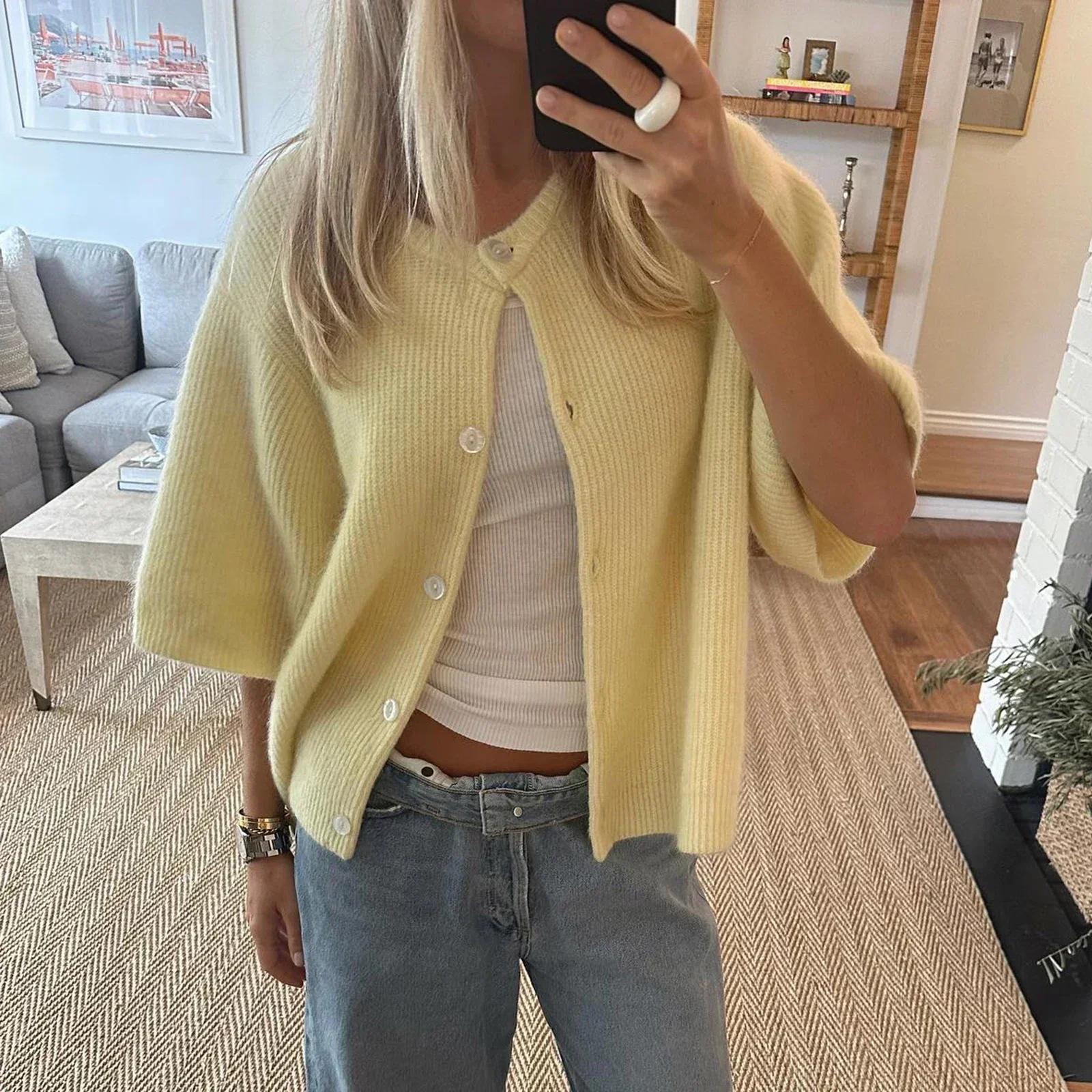 Cardigan élégant à manches courtes pour femme - Image 5