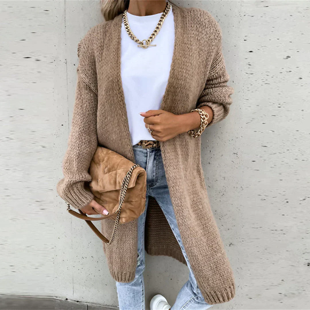 Cardigan Long Oversize pour Femme – Tricot Libre et Confortable - Image 11