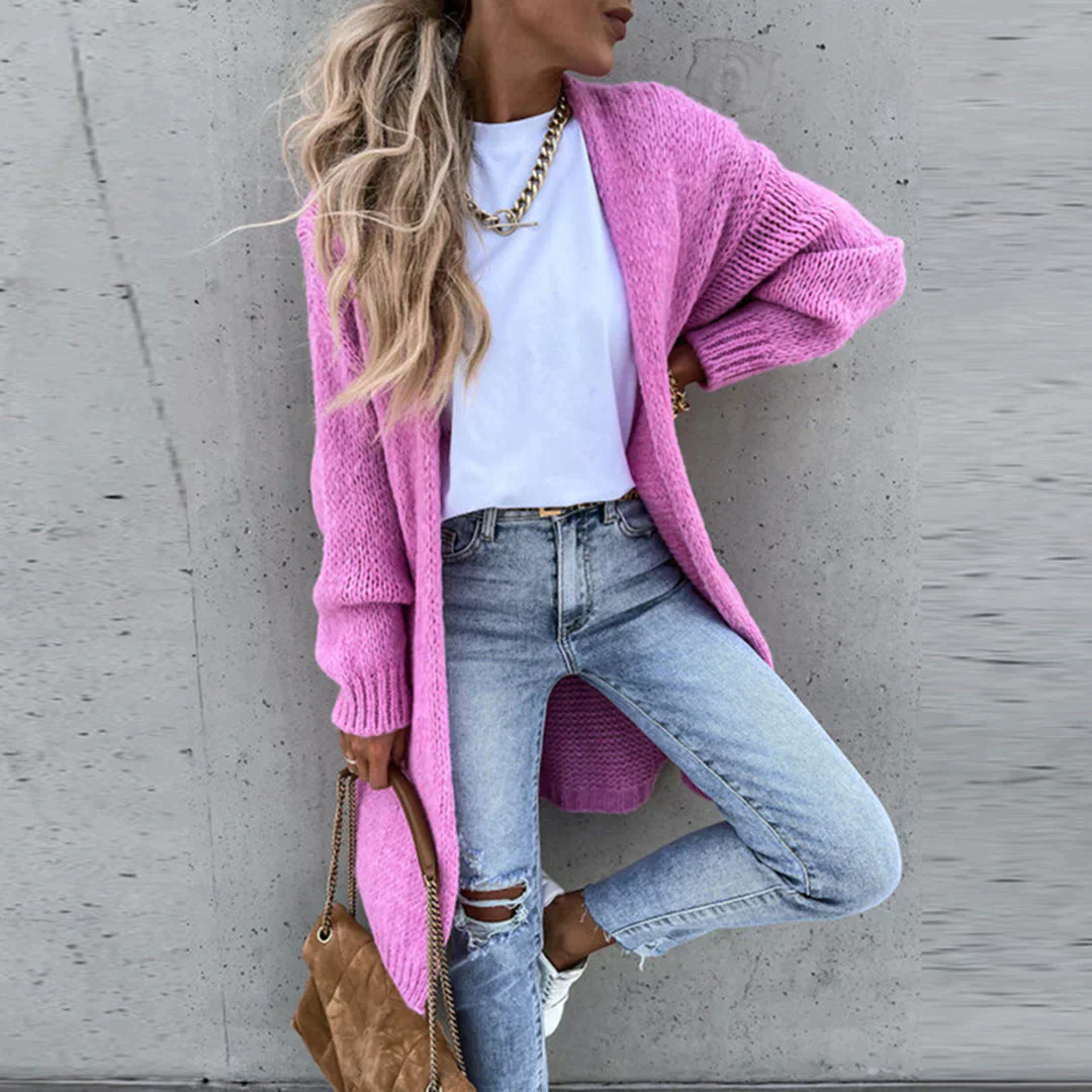 Cardigan Long Oversize pour Femme – Tricot Libre et Confortable - Image 15