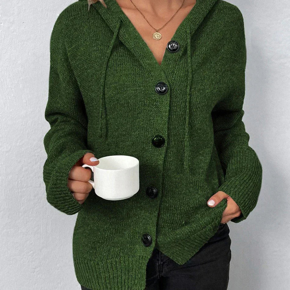 Cardigan Tricoté pour Femme avec Capuche et Cordon – Confort et Élégance - Image 7
