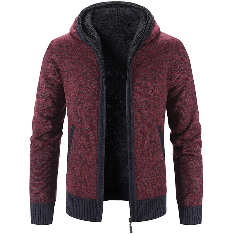 Cardigan zippé confortable et élégant pour homme – Tricot à capuche avec poches - Image 3