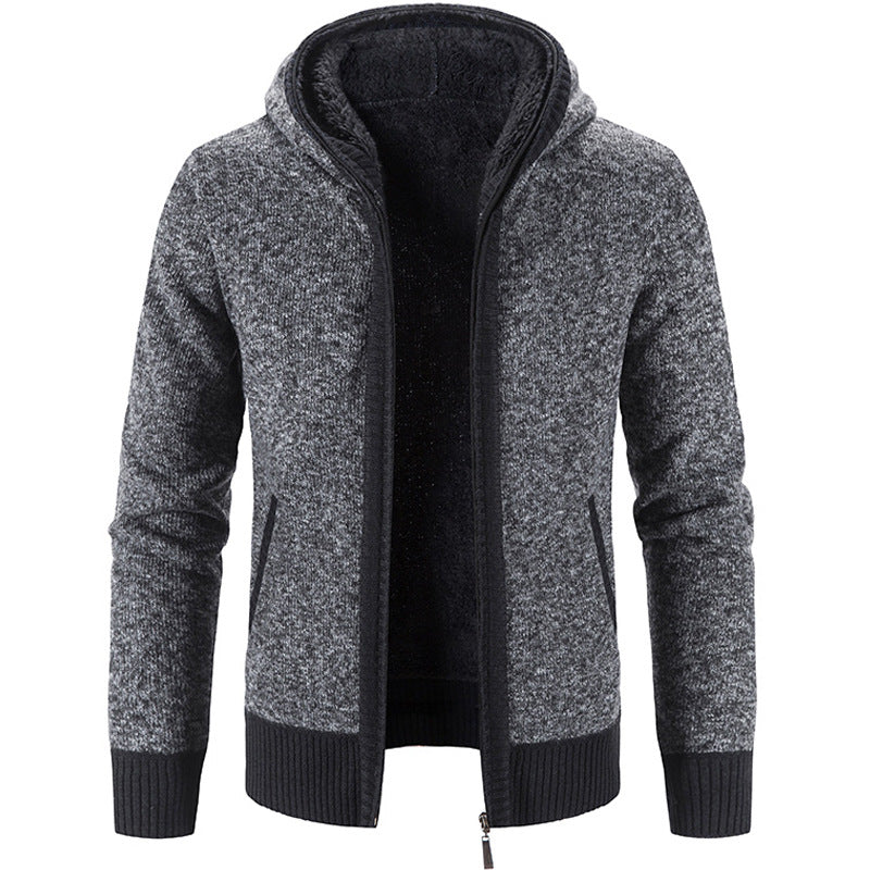 Cardigan zippé confortable et élégant pour homme – Tricot à capuche avec poches - Image 5