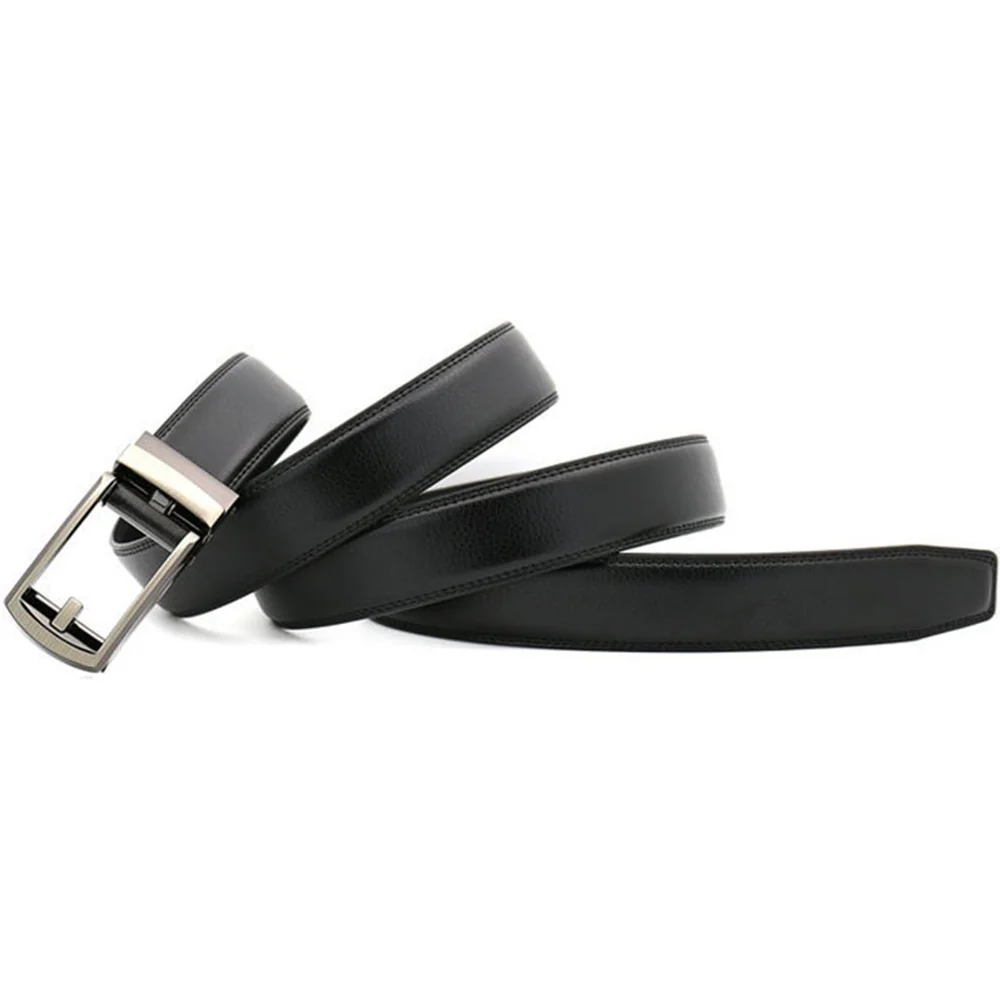 Ceinture en cuir à cliquet pour homme avec fermeture à pression – Style ajustable décontracté et formel - Image 9