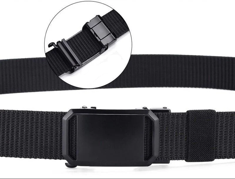 Ceinture en toile nylon durable pour homme – Boucle automatique sans dents style outdoor - Image 5