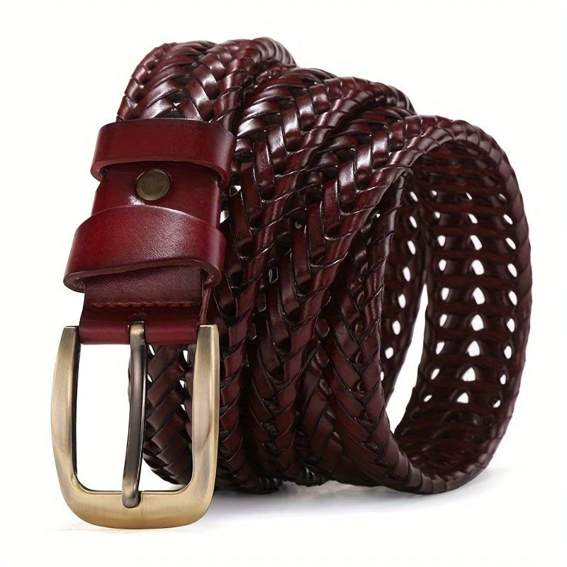 Ceinture Homme en Cuir Tressé Premium - Accessoire Décontracté Élégant - Image 11