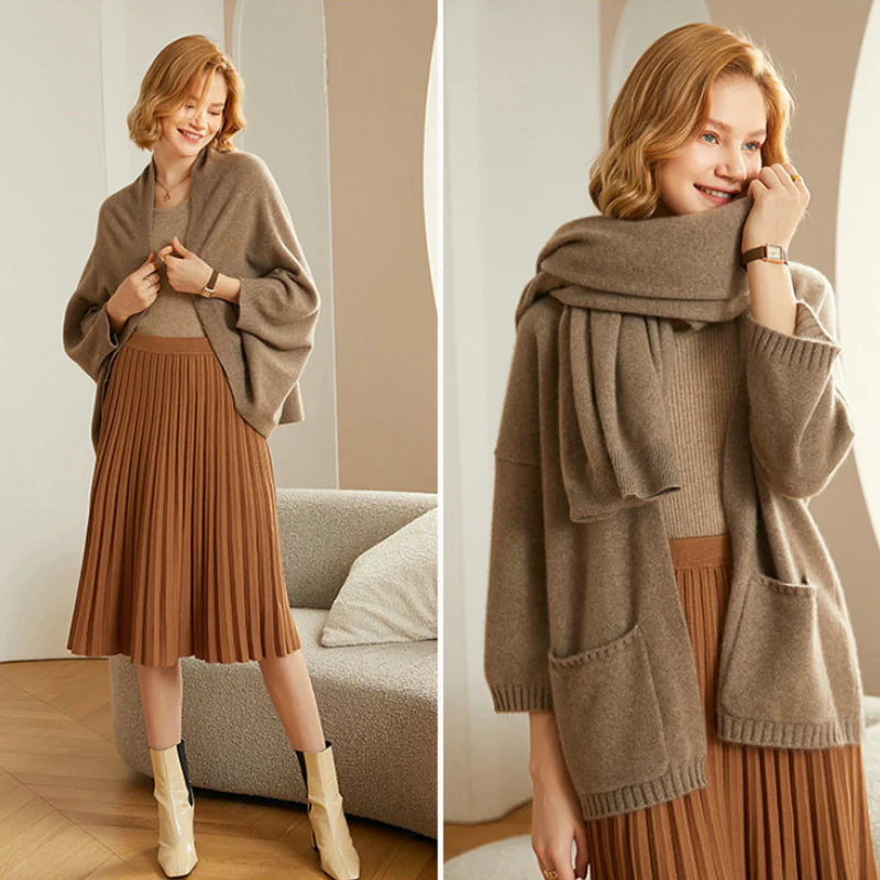 Châle élégant en maille pour femme – Accessoire de mode chaud et doux - Image 11