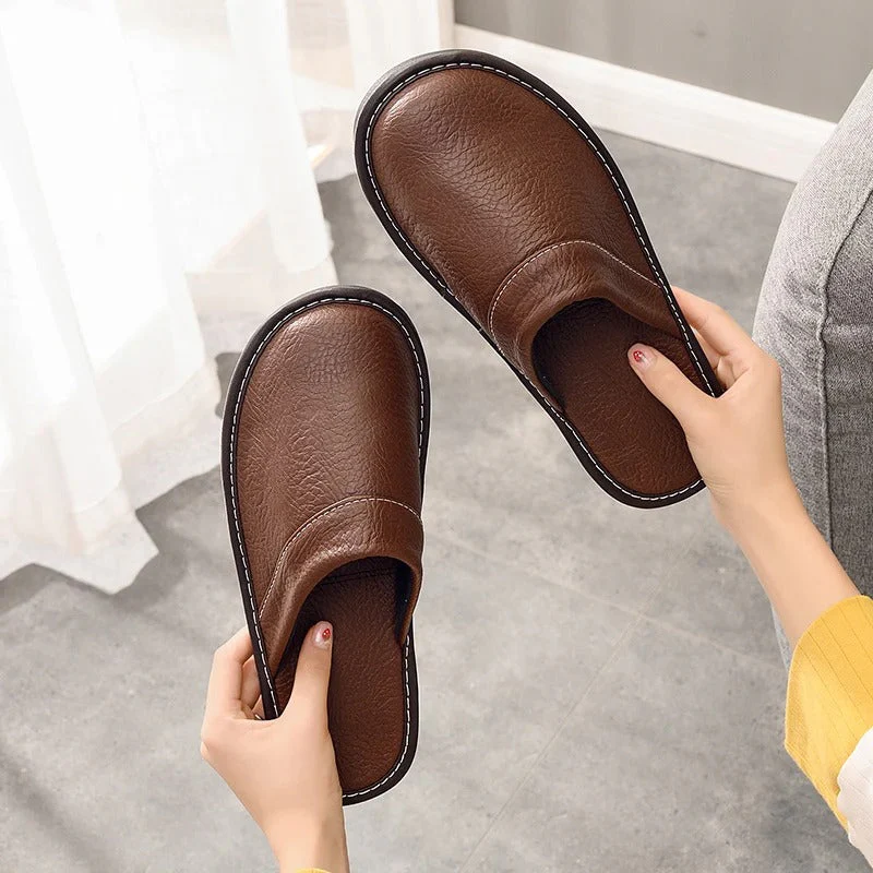 Chaussons confortables en cuir vegan – Luxe et détente - Image 3