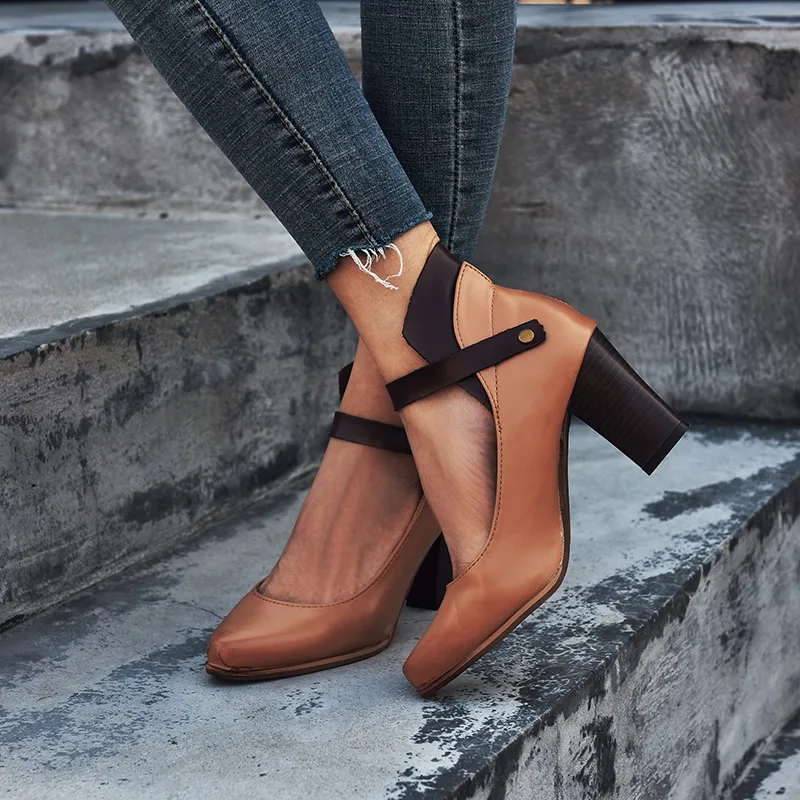 Chaussure Talon Bloc Boucle Confortable Élégante Femmes – Confiance, Stabilité - Image 2