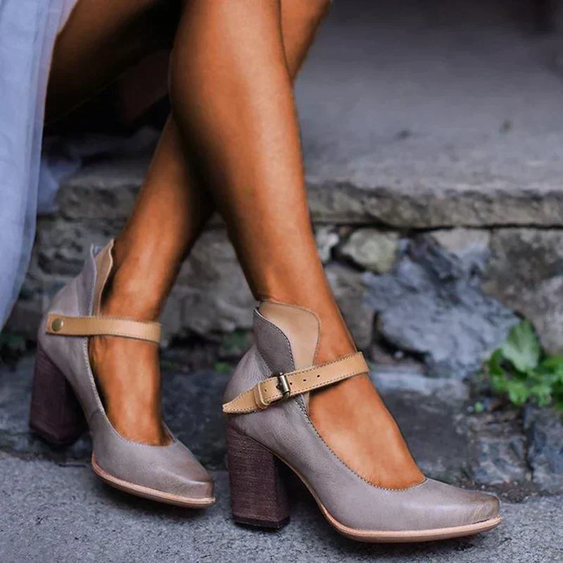 Chaussure Talon Bloc Boucle Confortable Élégante Femmes – Confiance, Stabilité - Image 3