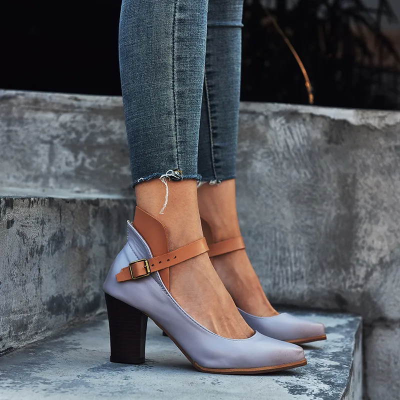 Chaussure Talon Bloc Boucle Confortable Élégante Femmes – Confiance, Stabilité - Image 5