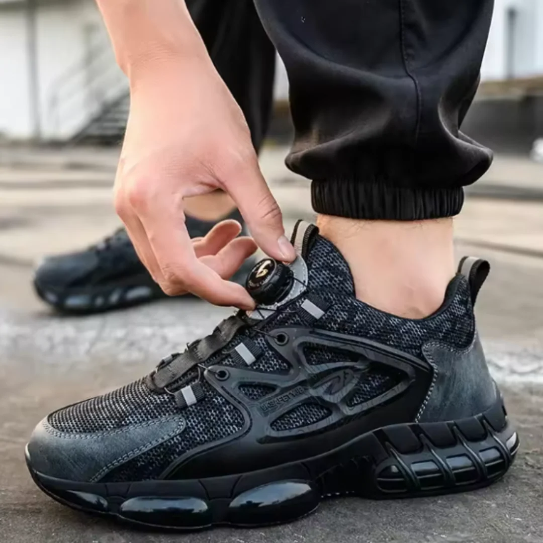 Chaussures de sécurité confortables indestructibles hommes – Embout en acier, antidérapantes, légères, sneakers de travail robustes pour environnement industriel - Image 6