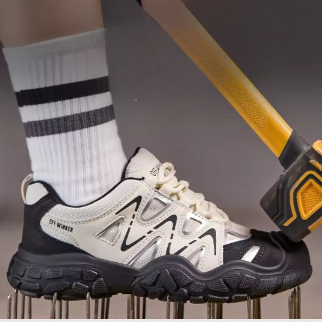 Chaussures de sécurité légères confort femmes – Respirantes, antidérapantes, embout acier, semelle anti-perforation, robustes - Image 5