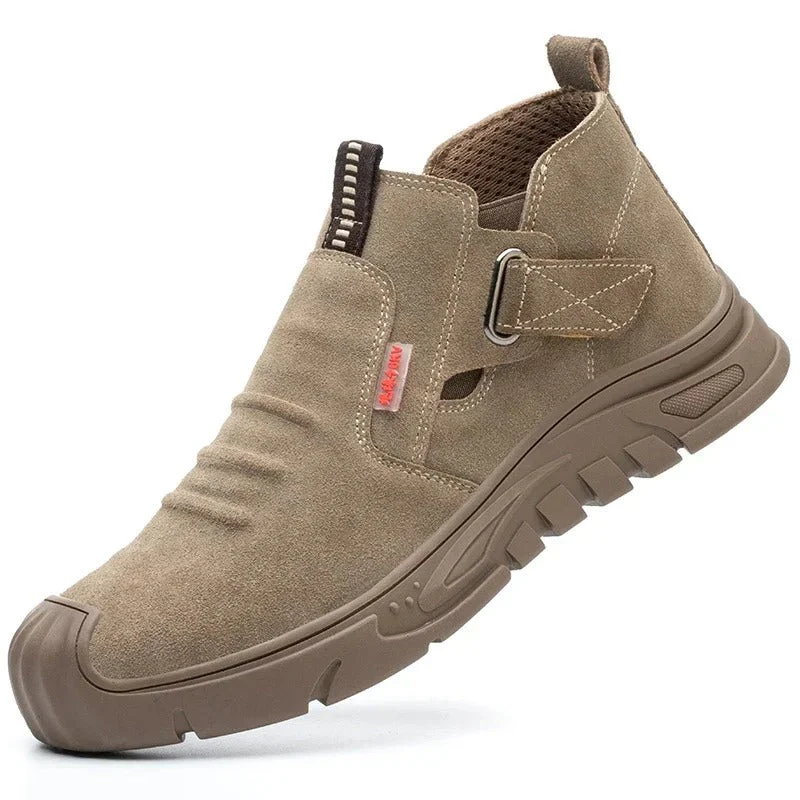 Chaussures de sécurité protectrices confort durables hommes – Embout en acier, antidérapantes, légères, botte de travail industrielles résistantes à la perforation - Image 2