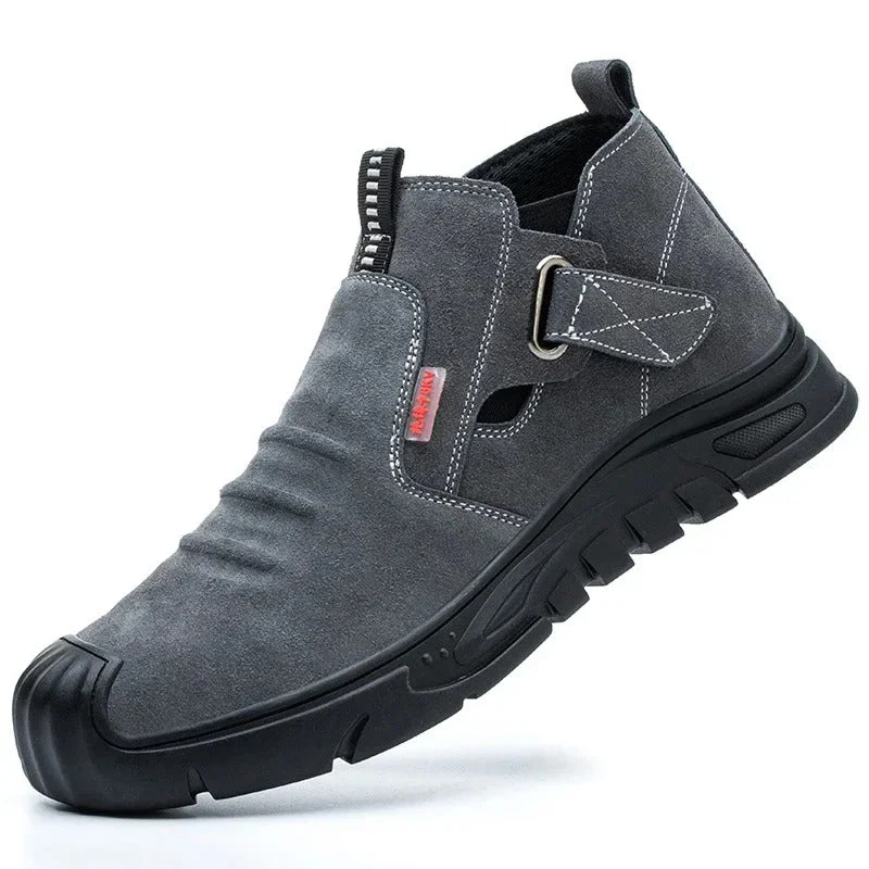 Chaussures de sécurité protectrices confort durables hommes – Embout en acier, antidérapantes, légères, botte de travail industrielles résistantes à la perforation - Image 4