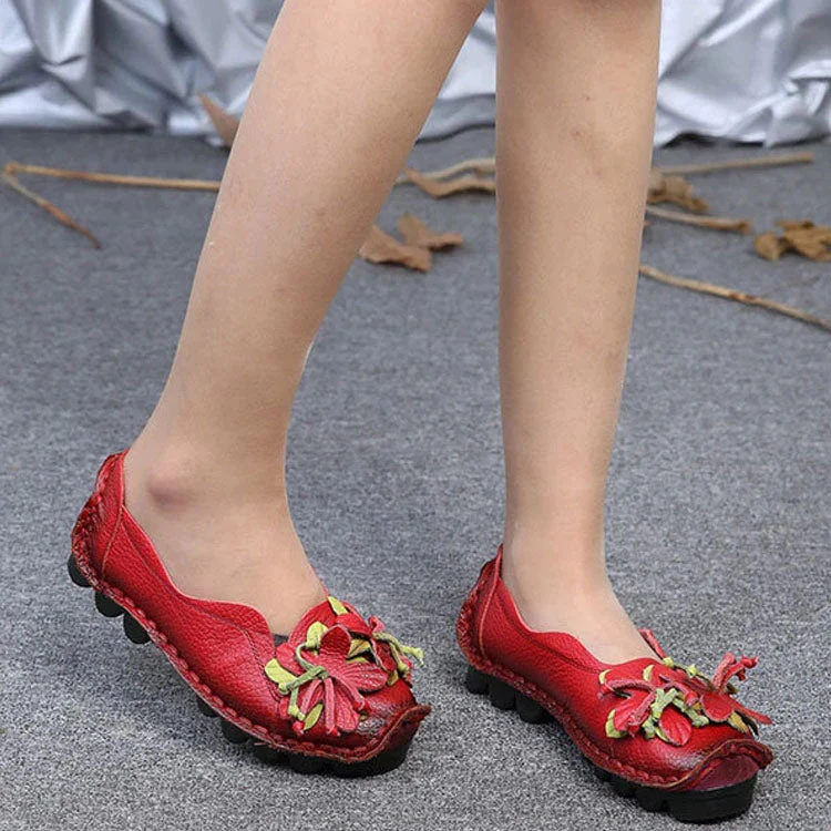 Chaussures décontractées glamour pour femme avec détail floral - Image 4