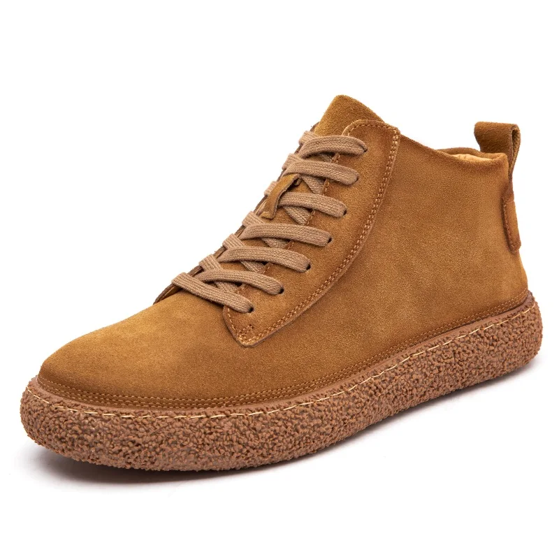 Chaussures montantes décontractées – Baskets vintage en cuir suédé avec semelle épaisse - Image 5