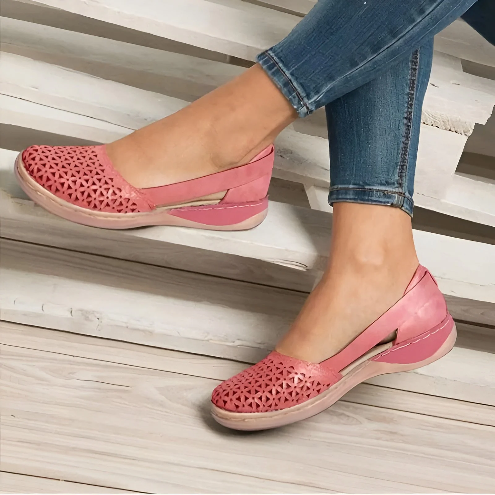 Chaussures orthopédiques basses pour femmes – Semelle intérieure respirante en mousse à mémoire de forme pour un confort de marche optimal - Image 4