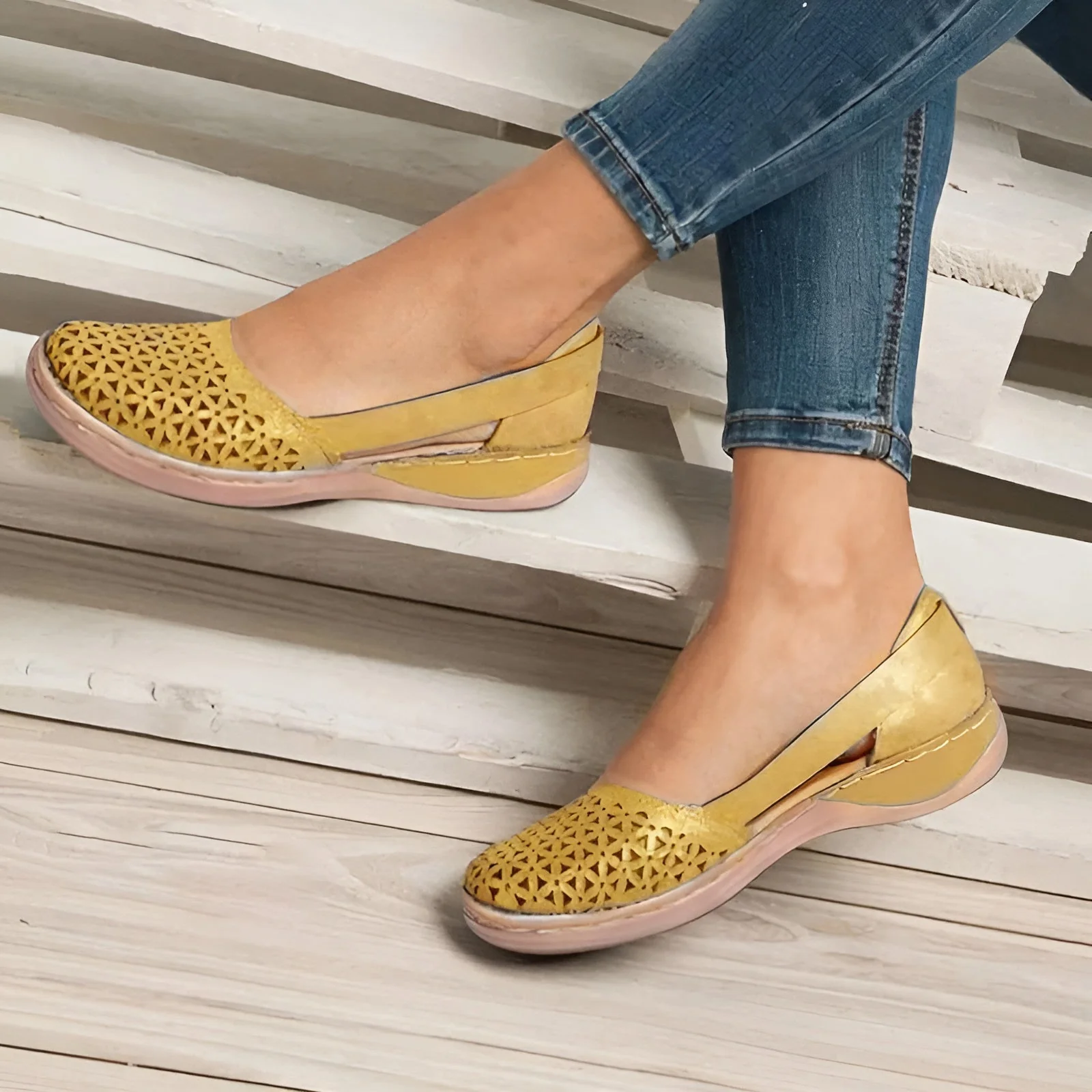 Chaussures orthopédiques basses pour femmes – Semelle intérieure respirante en mousse à mémoire de forme pour un confort de marche optimal - Image 8