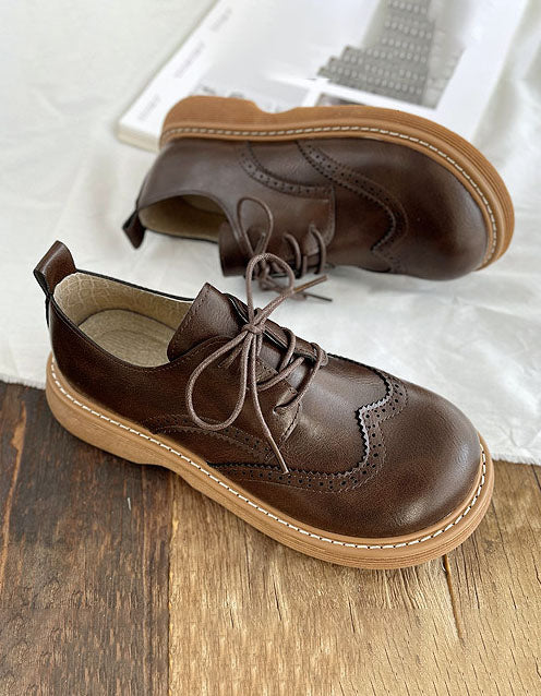 Chaussures Oxford à bout carré large pour femme - Image 5