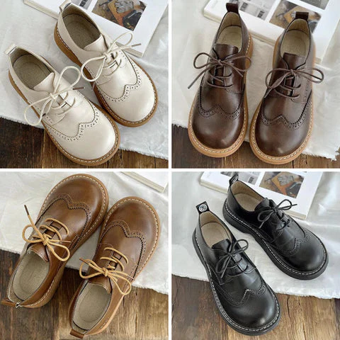 Chaussures Oxford à bout carré large pour femme - Image 8