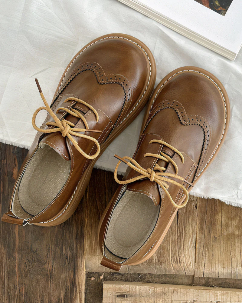 Chaussures Oxford en Cuir Style Rétro pour Femme – Élégance et Confort - Image 5