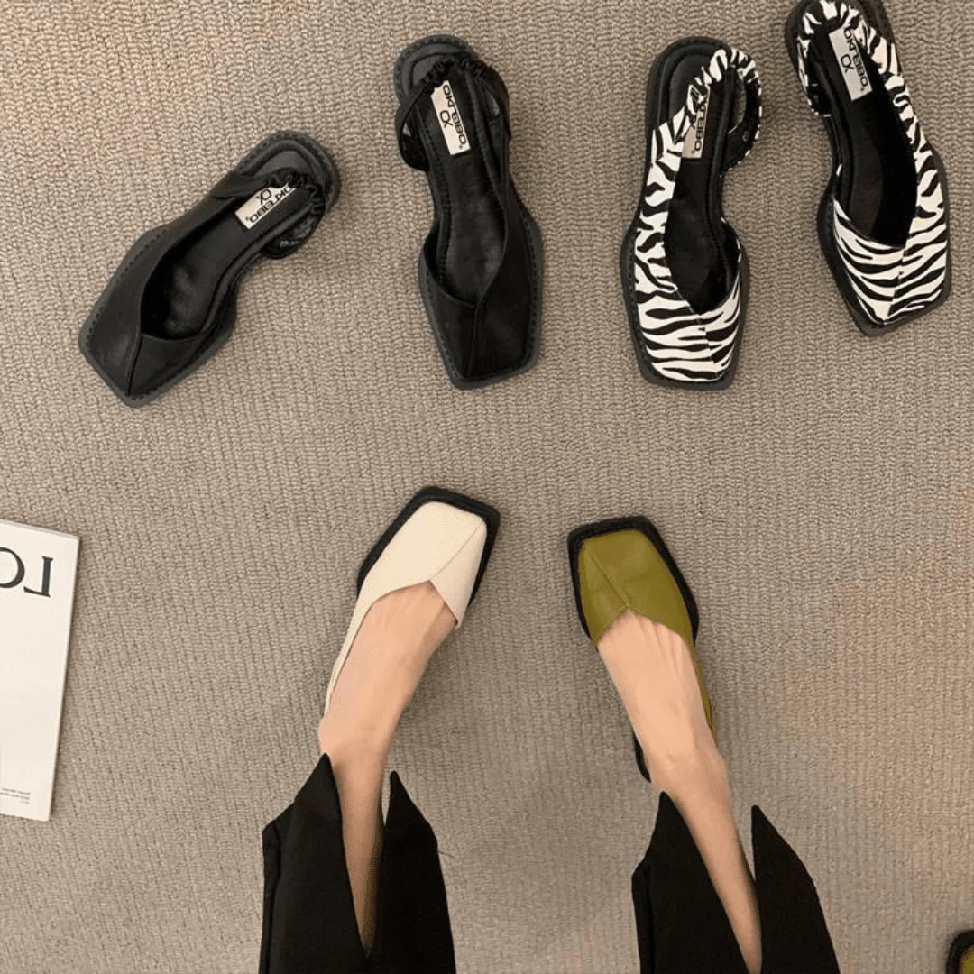 Chaussures plates en cuir sans lacets pour femmes - Image 11
