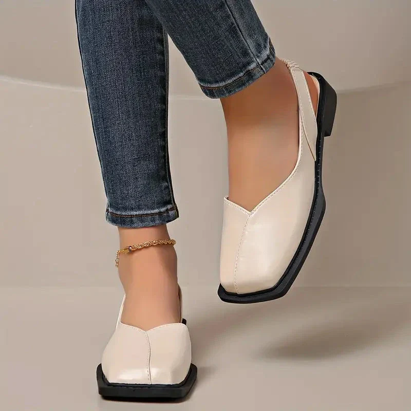 Chaussures plates en cuir sans lacets pour femmes - Image 16