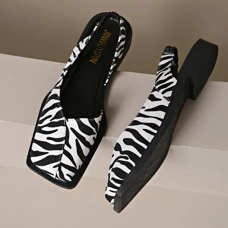 Chaussures plates en cuir sans lacets pour femmes - Image 20
