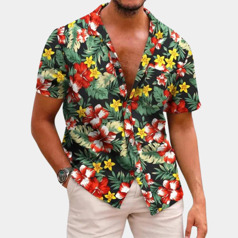 Chemise à Manches Courtes pour Homme – Légère & Fleurie - Image 3