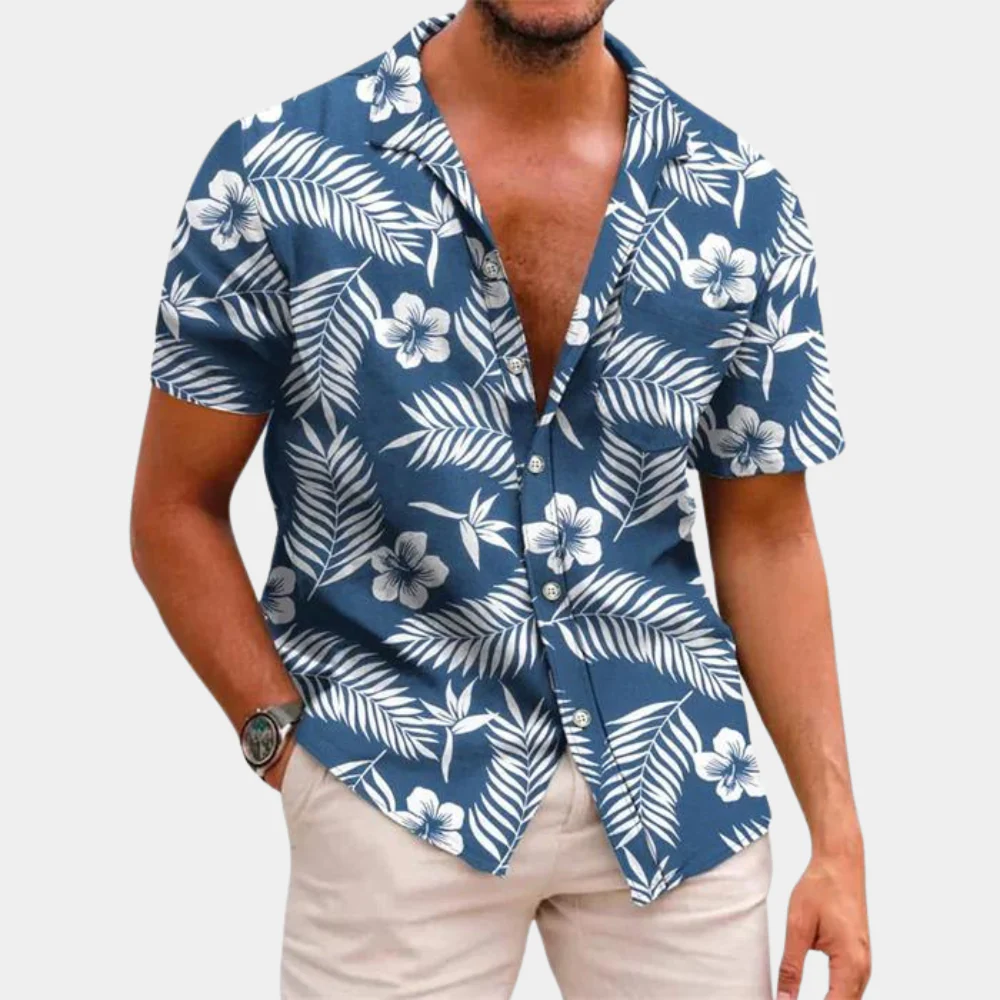 Chemise à Manches Courtes pour Homme – Légère & Fleurie - Image 4
