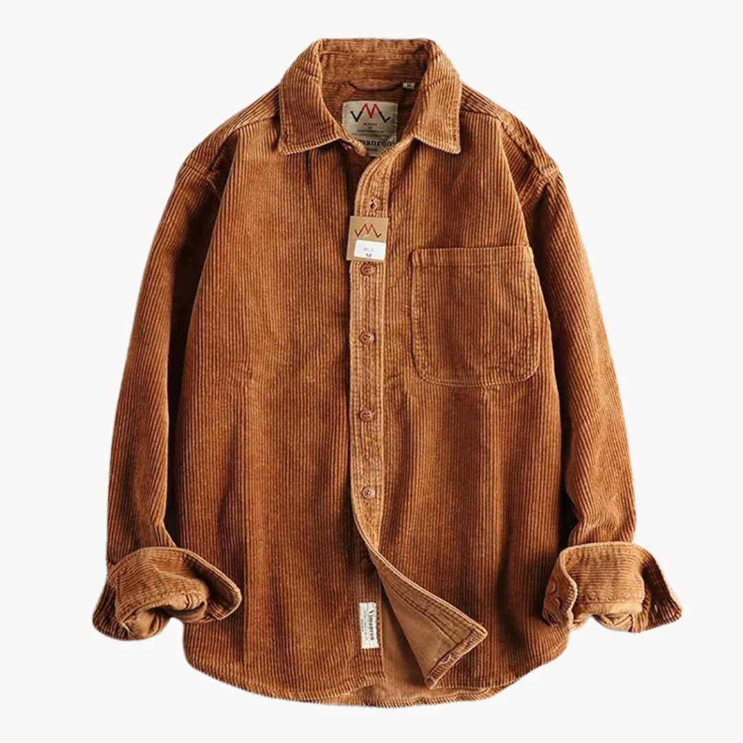 Chemise Boutonnée à Texture Côtelée pour Homme – Chemise Décontractée et Structurée