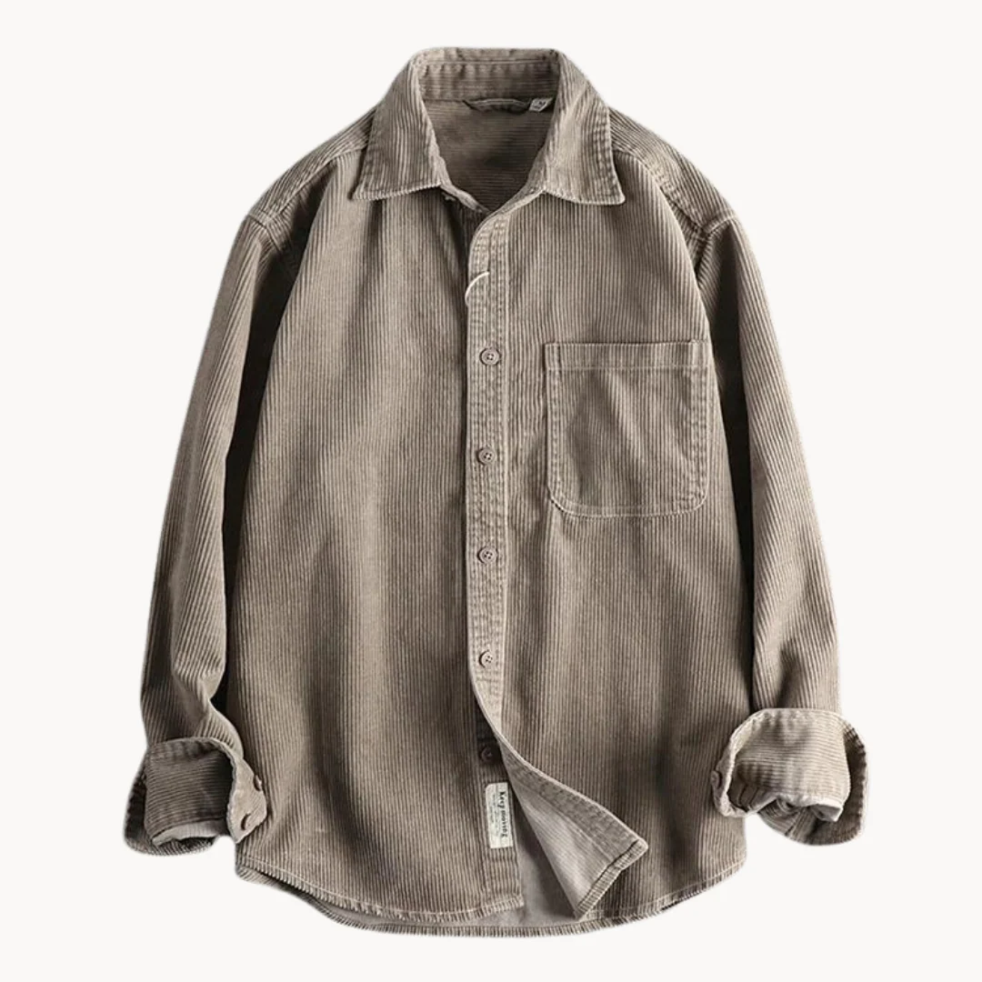 Chemise Boutonnée à Texture Côtelée pour Homme – Chemise Décontractée et Structurée - Image 10