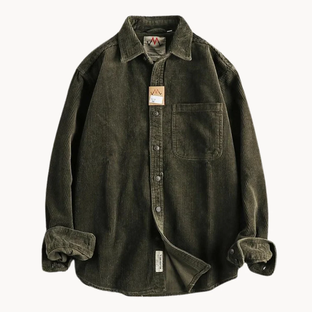 Chemise Boutonnée à Texture Côtelée pour Homme – Chemise Décontractée et Structurée - Image 13