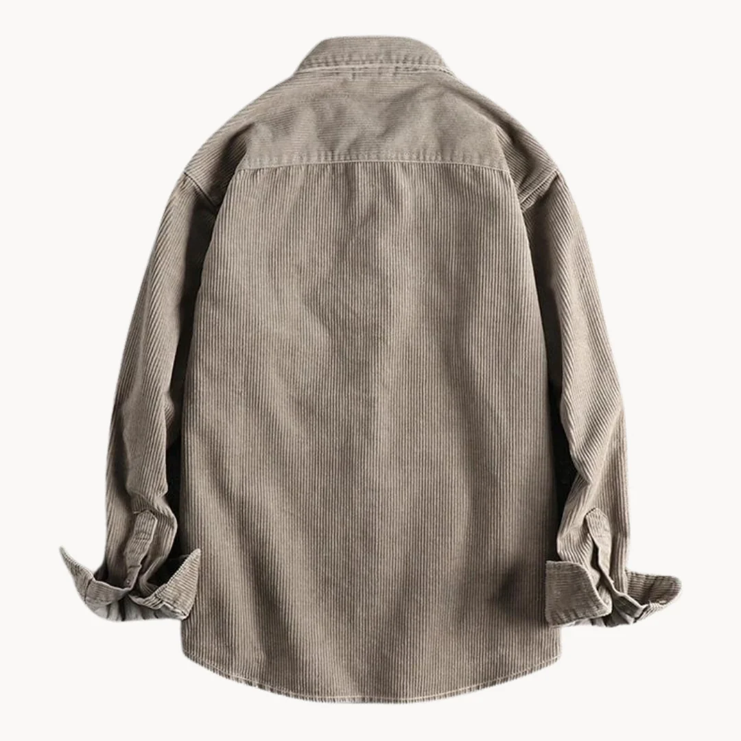 Chemise Boutonnée à Texture Côtelée pour Homme – Chemise Décontractée et Structurée - Image 2
