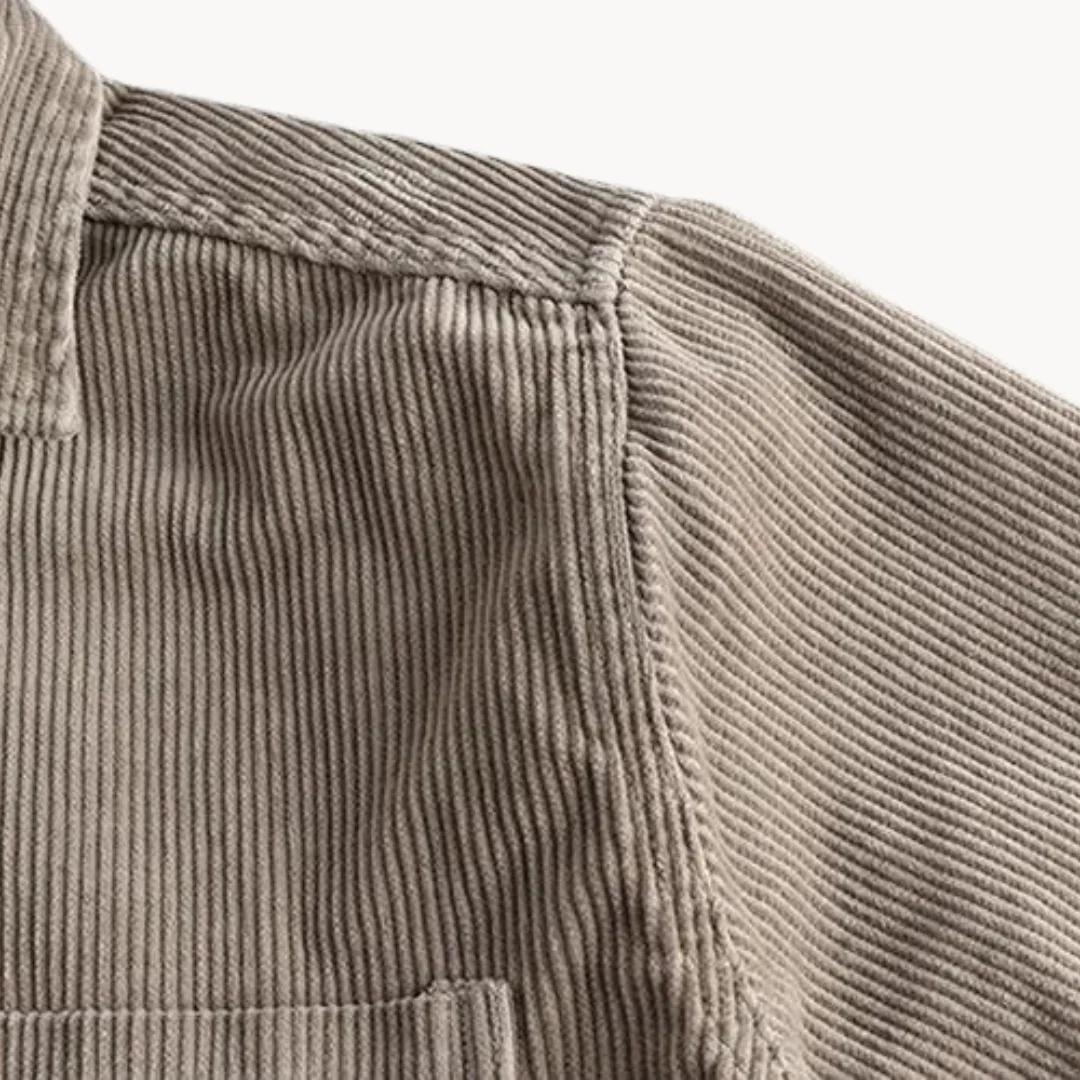 Chemise Boutonnée à Texture Côtelée pour Homme – Chemise Décontractée et Structurée - Image 3
