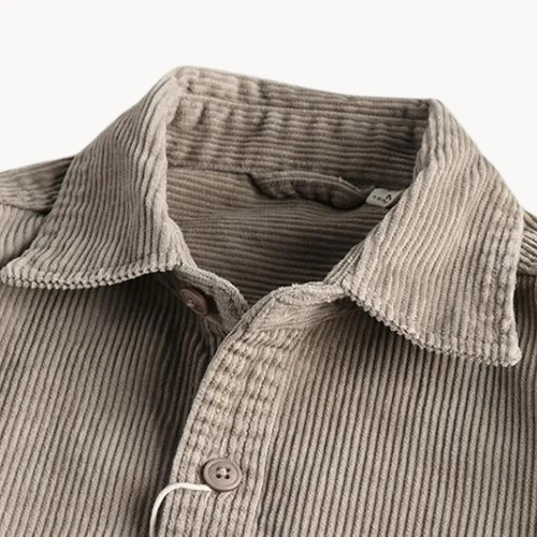 Chemise Boutonnée à Texture Côtelée pour Homme – Chemise Décontractée et Structurée - Image 4