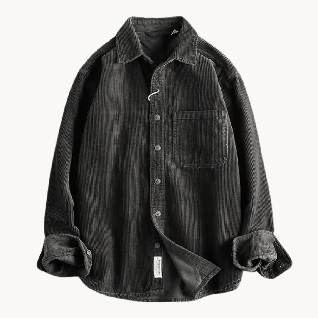 Chemise Boutonnée à Texture Côtelée pour Homme – Chemise Décontractée et Structurée - Image 6