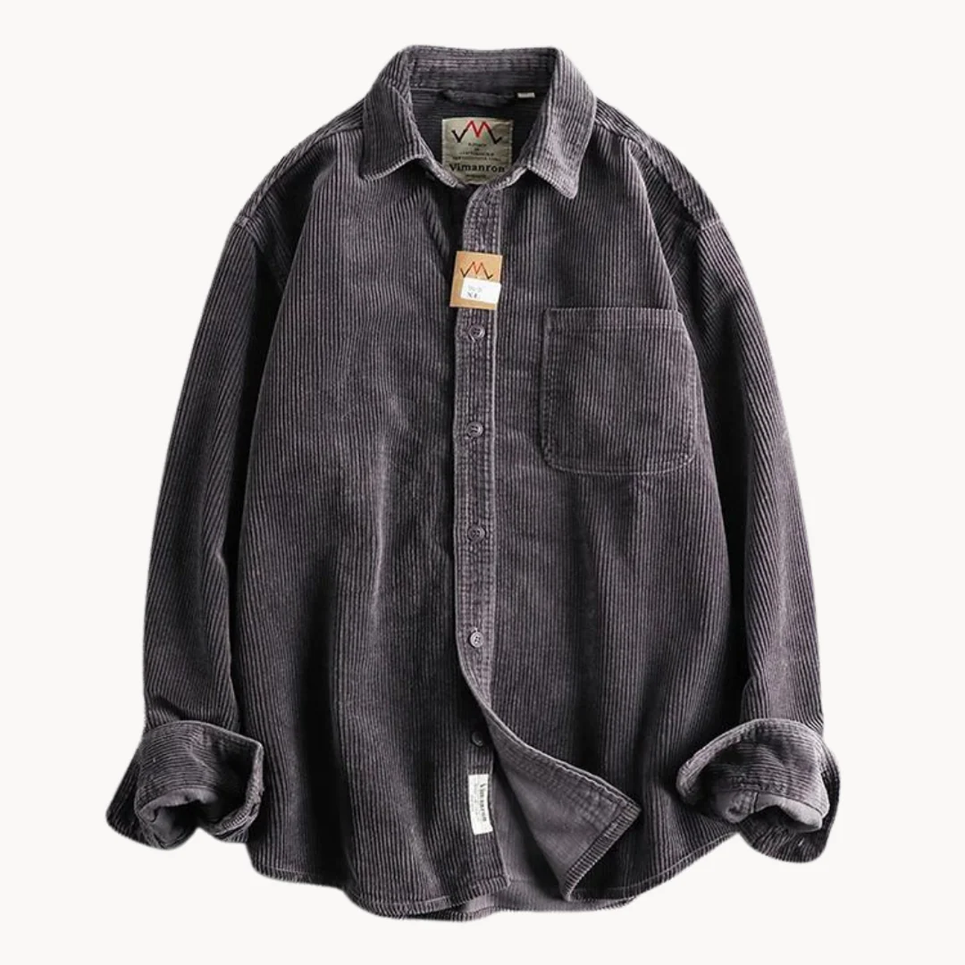 Chemise Boutonnée à Texture Côtelée pour Homme – Chemise Décontractée et Structurée - Image 9