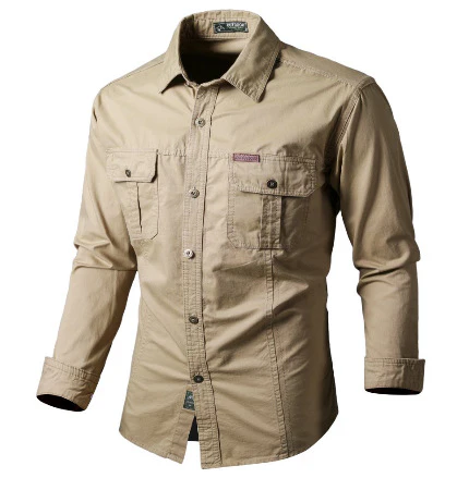 Chemise Cargo à Manches Longues Premium pour Homme – Vêtement de Travail Décontracté à Coupe Ample - Image 10