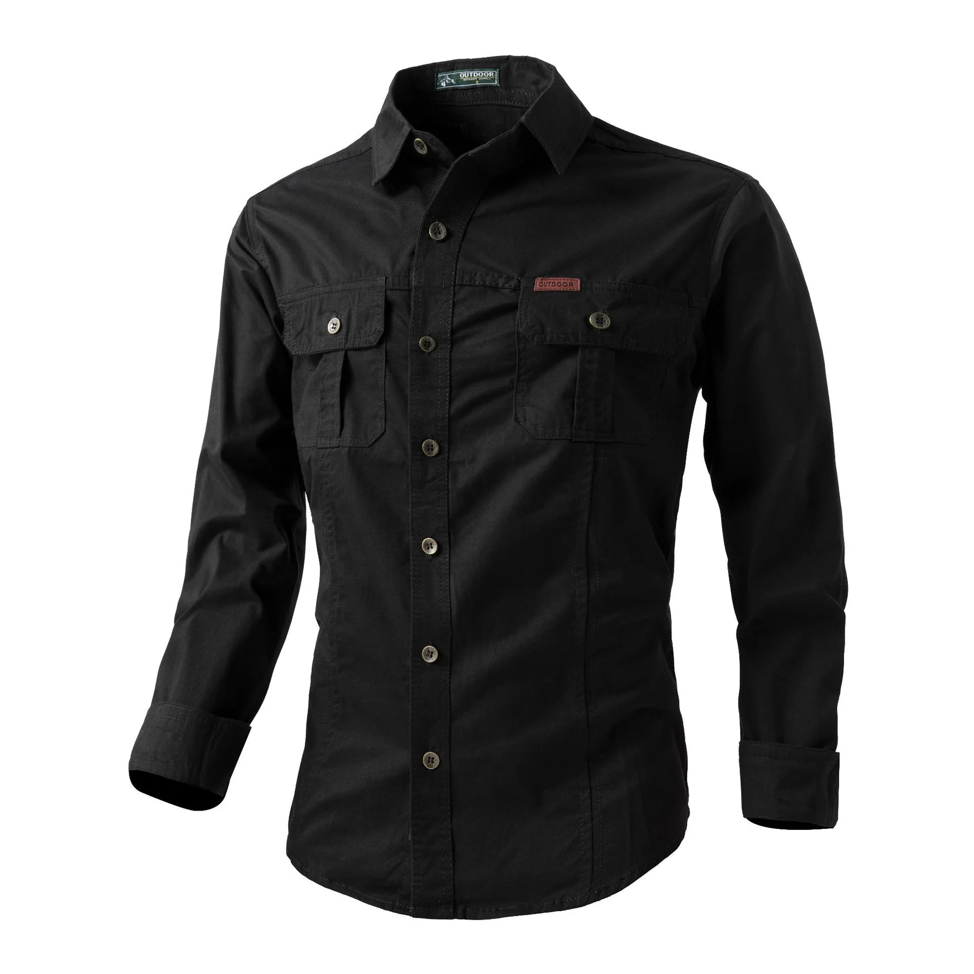 Chemise Cargo à Manches Longues Premium pour Homme – Vêtement de Travail Décontracté à Coupe Ample - Image 11