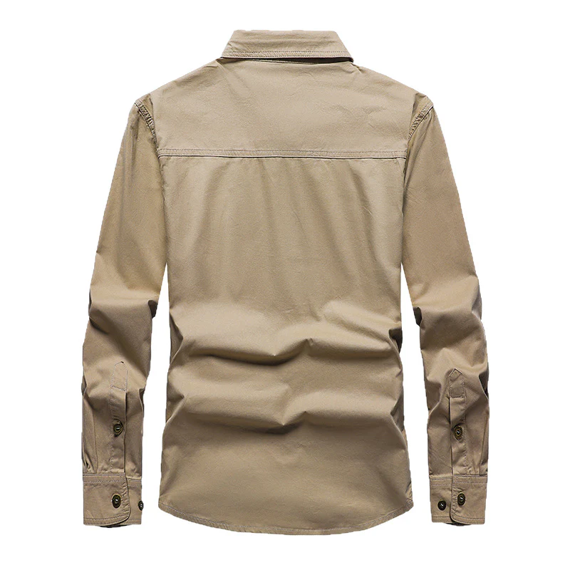 Chemise Cargo à Manches Longues Premium pour Homme – Vêtement de Travail Décontracté à Coupe Ample - Image 6