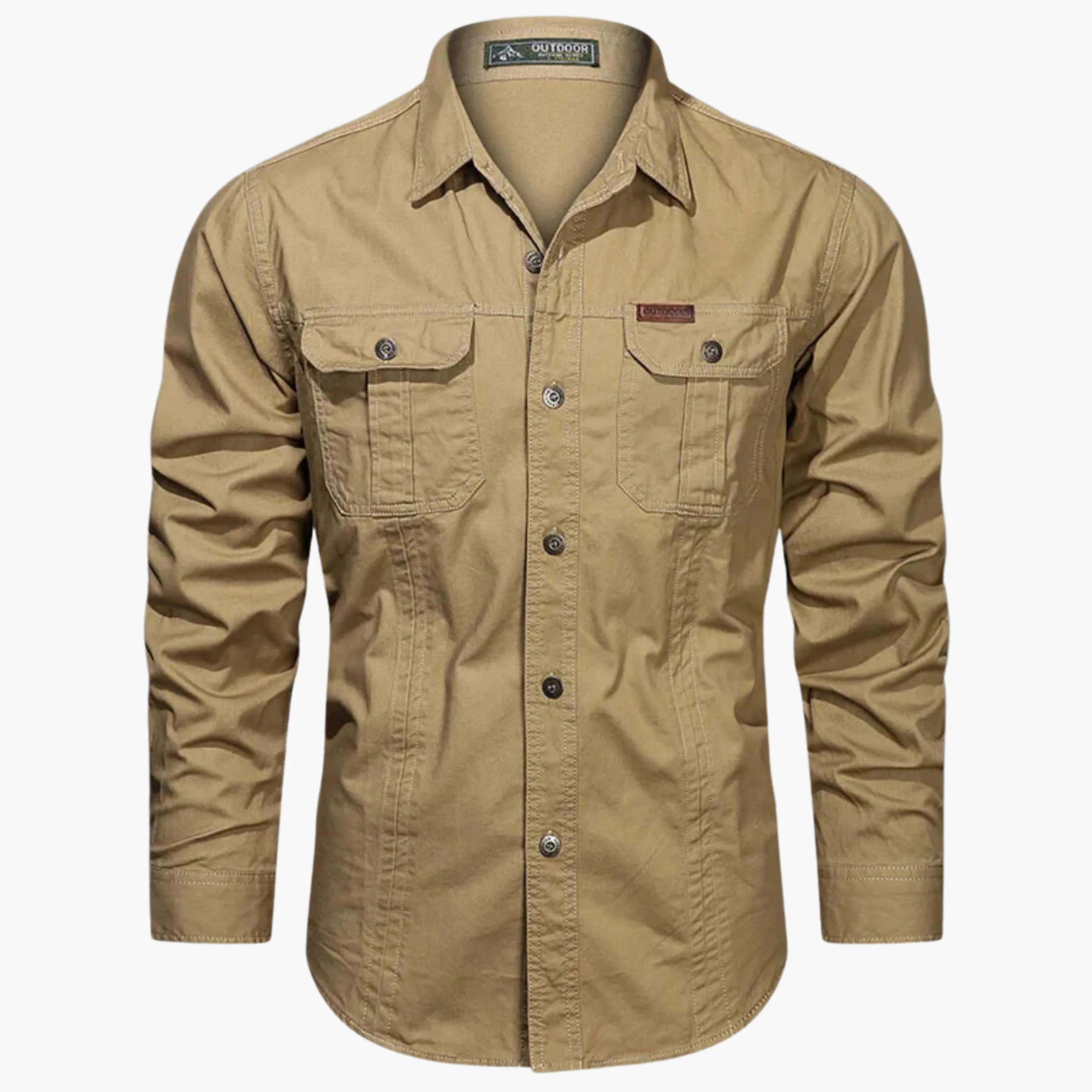 Chemise d'extérieur pour homme – Chemise boutonnée résistante et élégante avec poches poitrine - Image 2