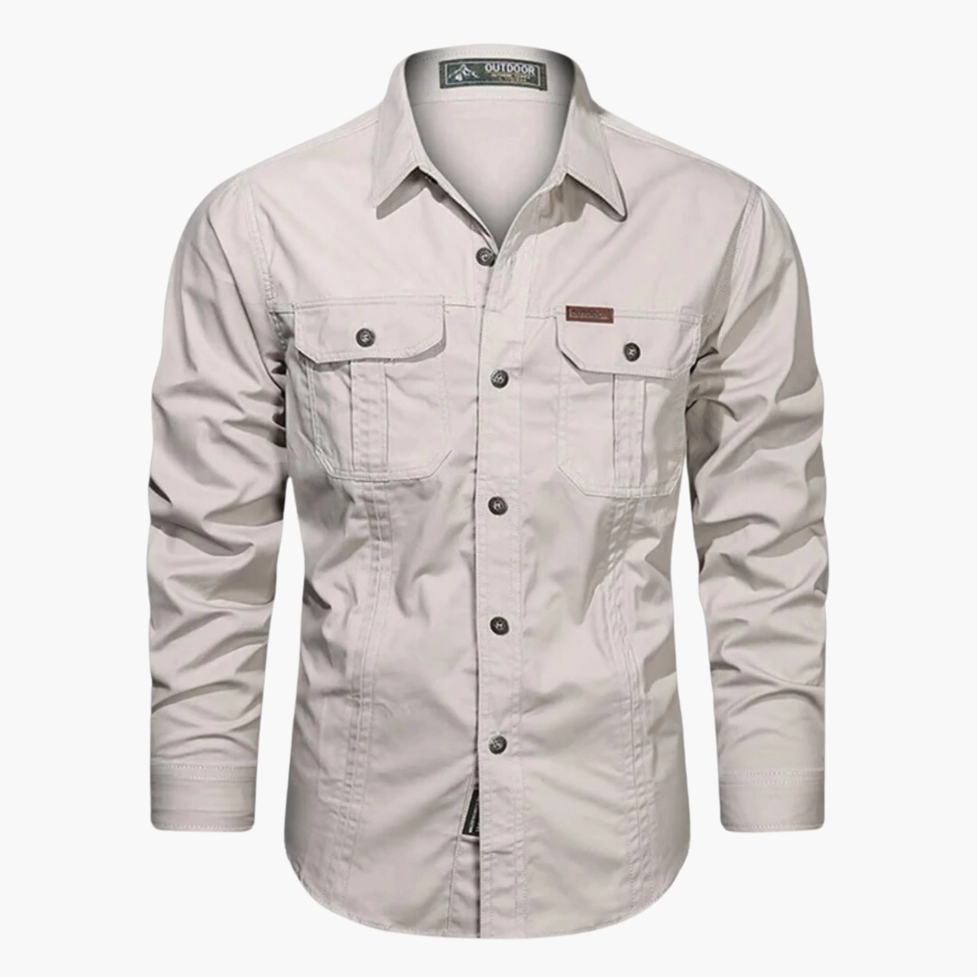 Chemise d'extérieur pour homme – Chemise boutonnée résistante et élégante avec poches poitrine - Image 3