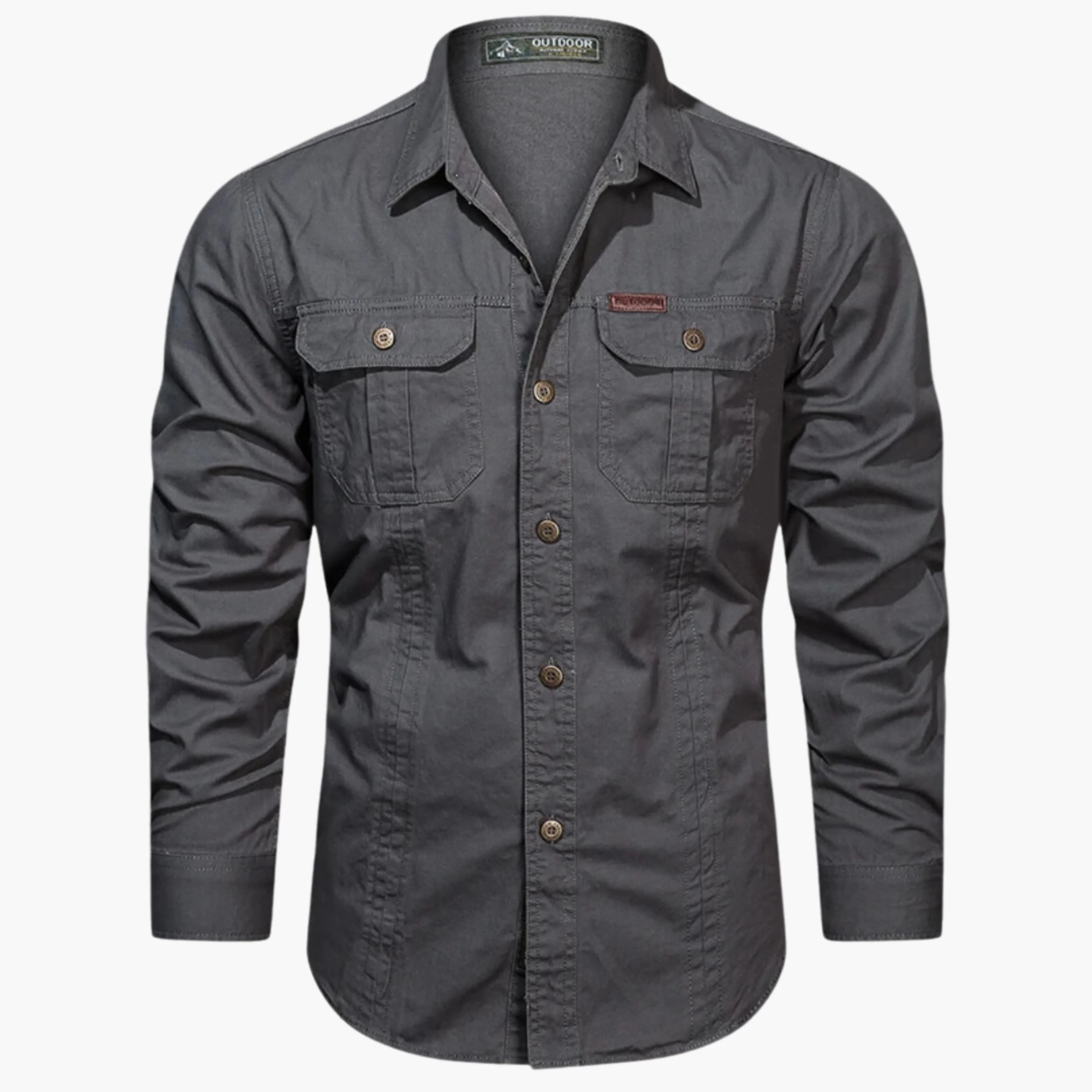 Chemise d'extérieur pour homme – Chemise boutonnée résistante et élégante avec poches poitrine - Image 4