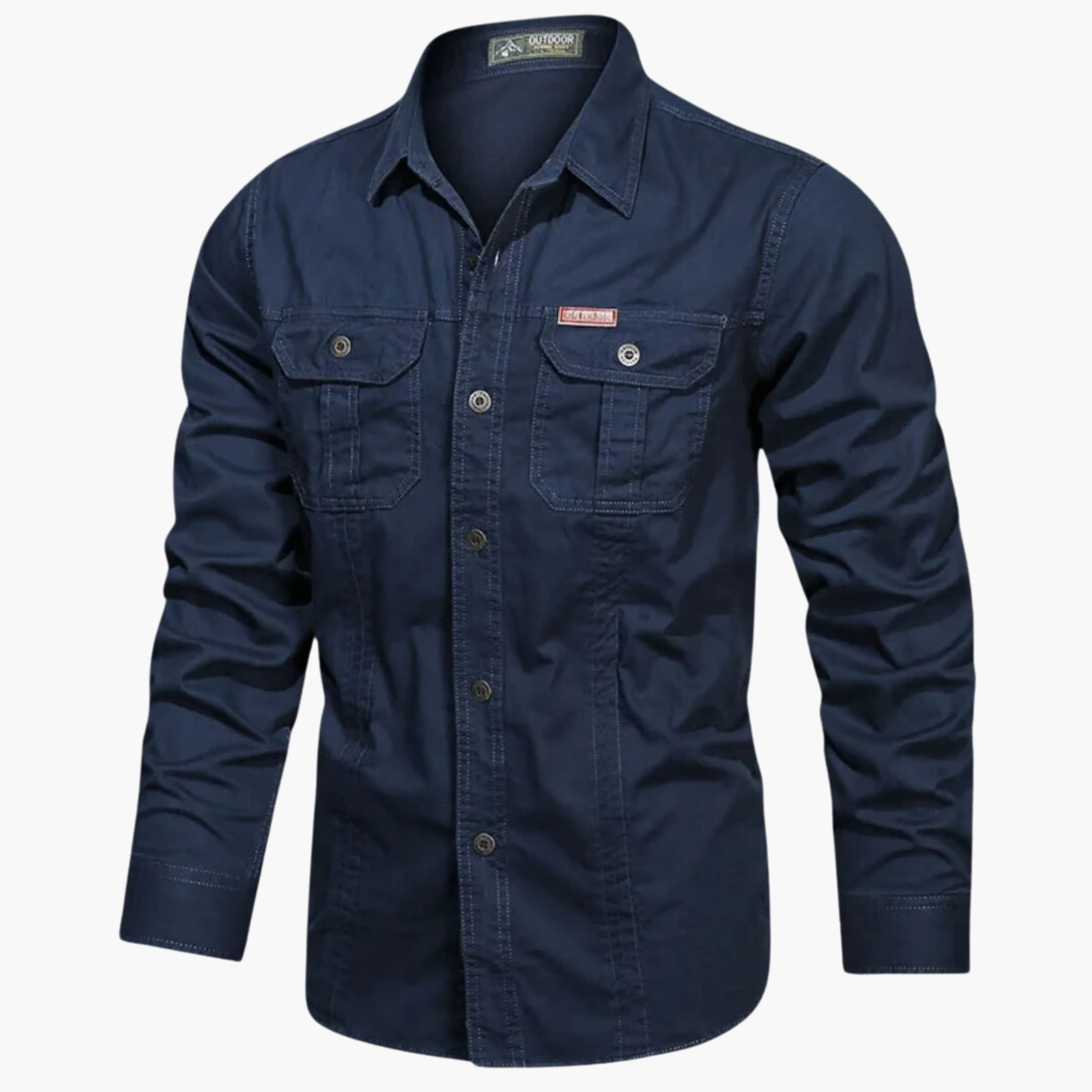 Chemise d'extérieur pour homme – Chemise boutonnée résistante et élégante avec poches poitrine - Image 5