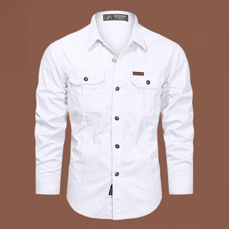 Chemise d'extérieur pour homme – Chemise boutonnée résistante et élégante avec poches poitrine - Image 8