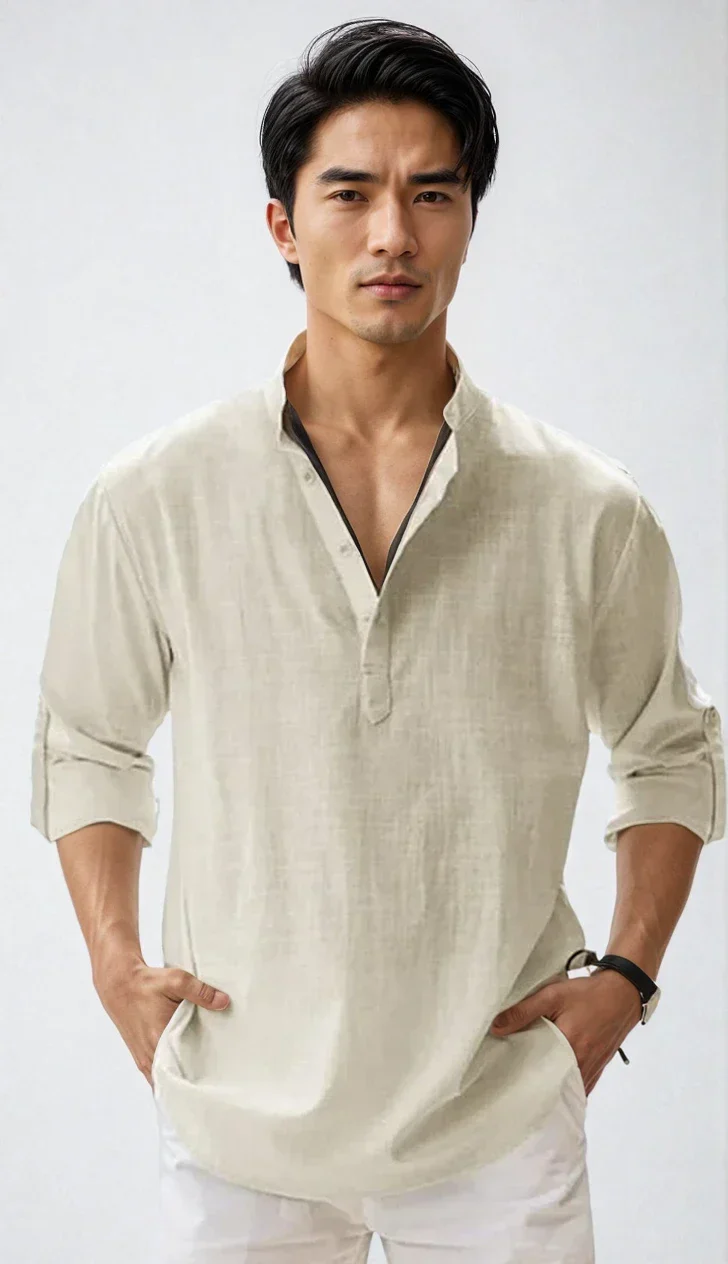 Chemise en lin pour homme – estivale et moderne - Image 12